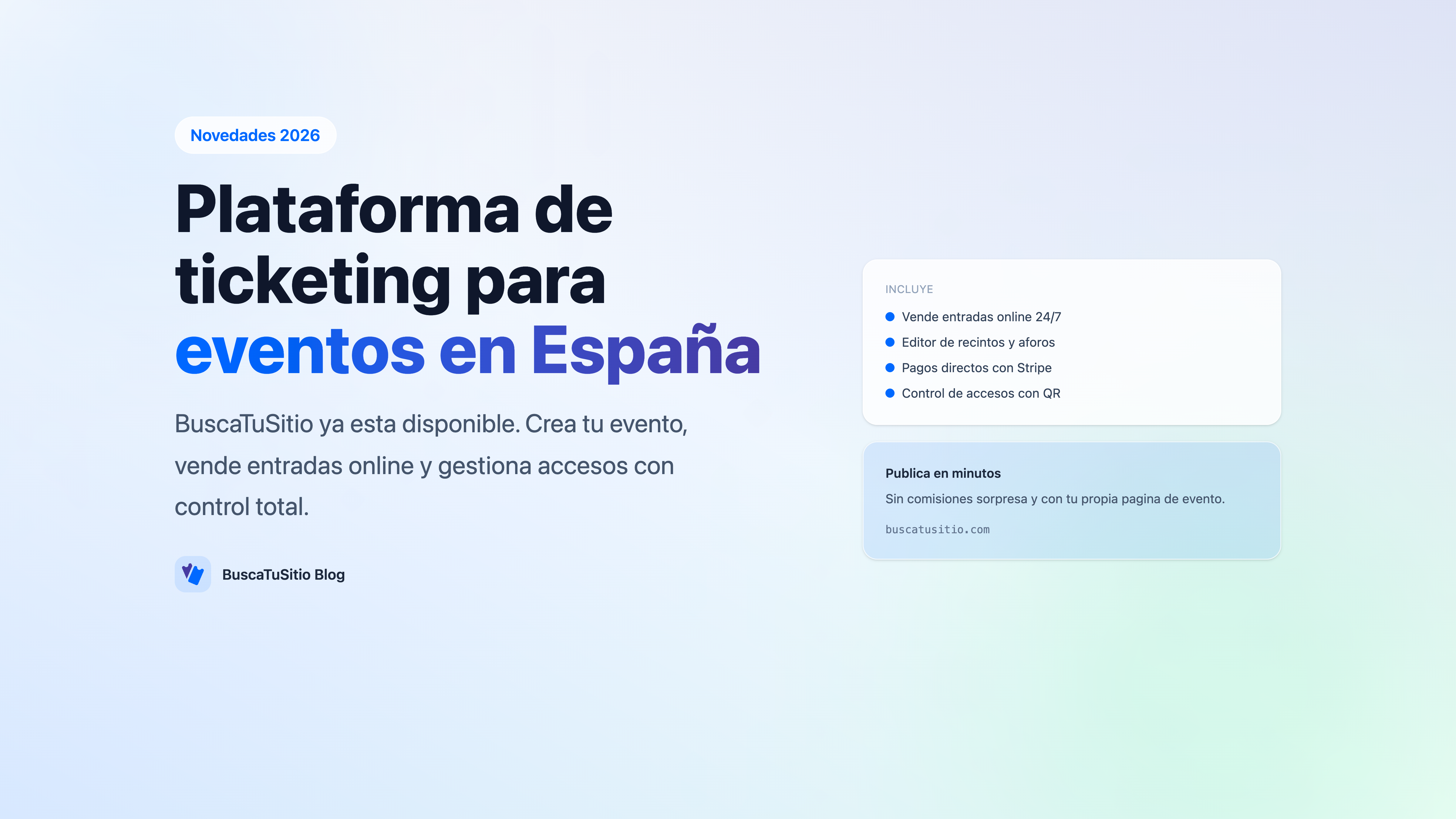 Plataforma de ticketing para eventos en España